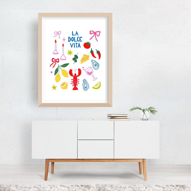 La Dolce Vita - Digital Art Italian Pop Art Kitchen Decor Seafood