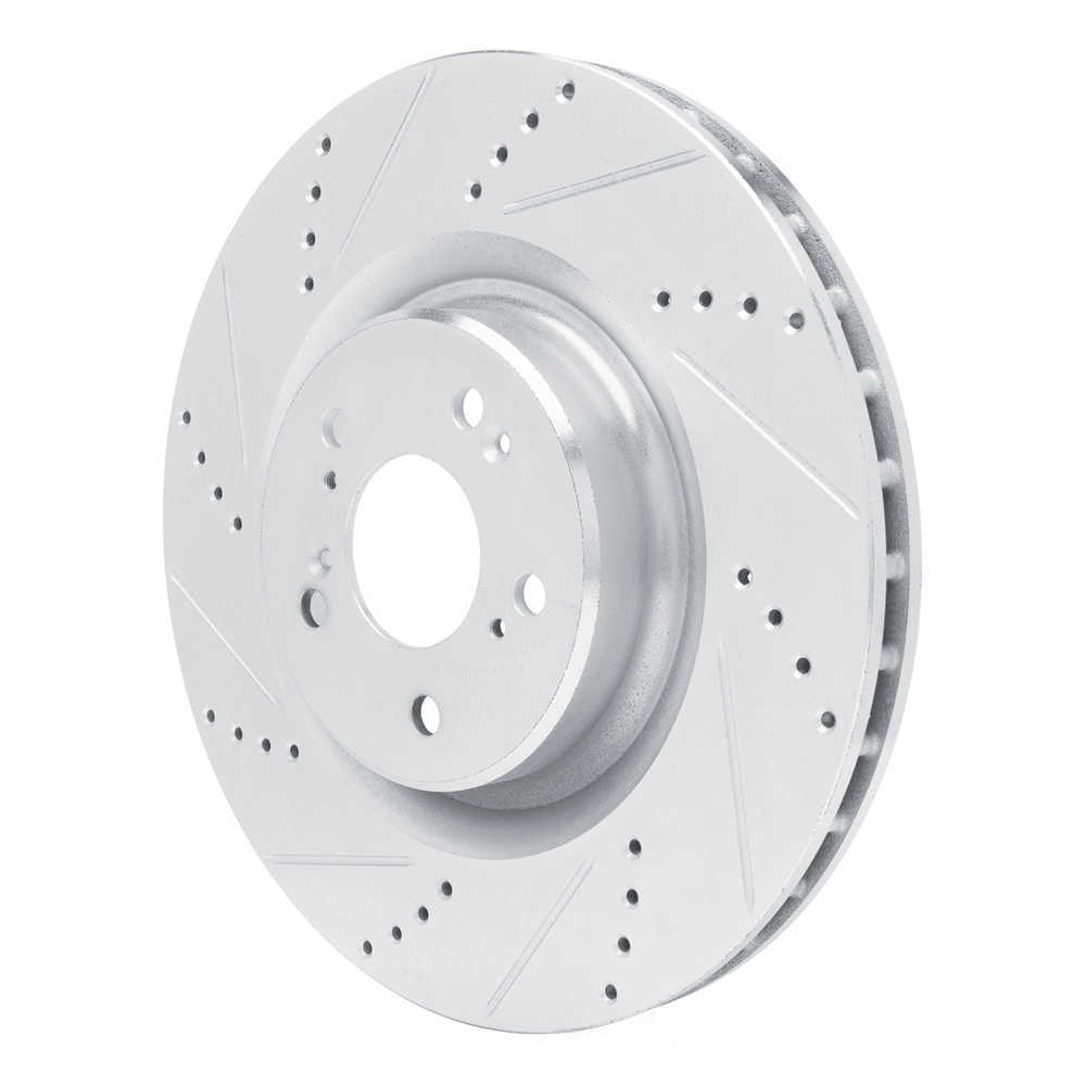 Dynamic Friction Company 631-58039L DFC Brake Rotor - Drilled And Slotted - Silver