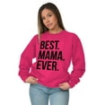 thumbnail image 4 of Best Mama Ever Mom Mommy Mothers Day Women Plus Size Crewneck Sweatshirt Brisco Brands 5X, 4 of 5
