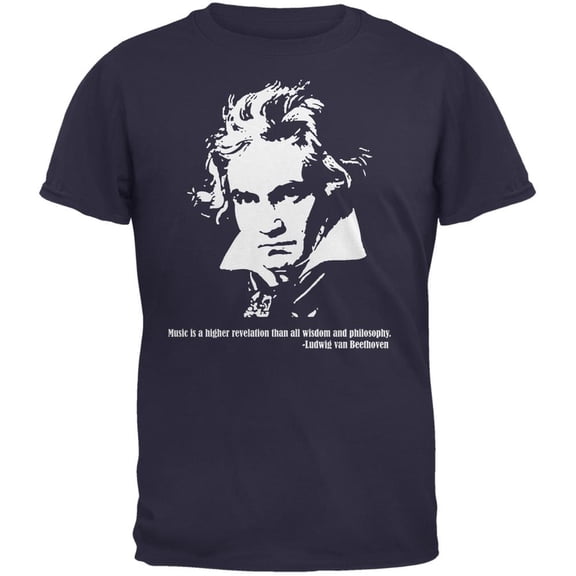 Beethoven Navy Adult T-Shirt - 4X-Large