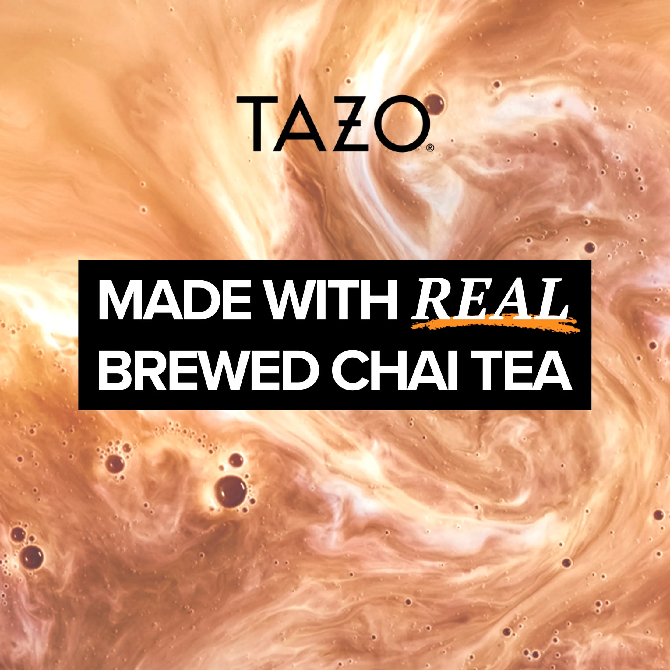 (6 pack) TAZO Chocolate Chai Tea Latte, Flavored Black Tea Concentrate, Easy to Serve Café-Style Lattes, Caffeinated, Hot or Iced Chocolate Tea, 32oz  Carton