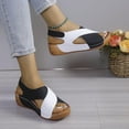 thumbnail image 5 of BLTIBY Platform Wedge Sandals for Women Comfortable Summer Beach Sandal Open Toe Thick Heeled Cross Slingback Sandal with Adjustable Double Buckle 2025 Black 9.5, 5 of 9