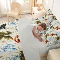 thumbnail image 5 of Homewish Wild Dragon 7 Pieces Full Size Bedding Sets,Vintage Animals Full Size Bed in a Bag,Beige,Light Gray Reversible, 5 of 8