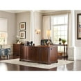 thumbnail image 3 of Bowery Hill Contemporary Executive Wood Desk in Maraschino Cherry Brown, 3 of 10