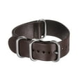 thumbnail image 3 of Uxcell Genuine Leather Watch Band 22mm Quick Release Watch Strap with Silver Metal Buckle for Men Women, Dark Brown, 3 of 7