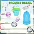 thumbnail image 2 of Hengguang 8 Pcs Kids Fishing Net with Bucket and Sand Shovel, Telescopic Fishing Landing Net with Detachable Handle for Kids, Collapsible Kids Sand Bucket, Kids Fishing Net Butterfly Net, 2 of 8