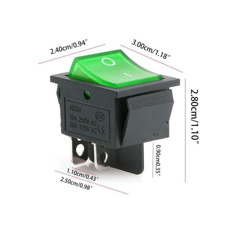 On/off Marine Switch Black Momentary Rocker Switch Toggle On/Off/On 12V ...