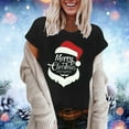 thumbnail image 6 of Kedxroy Christmas Shirts for Women Funny Print Xmas T Shirt Short Sleeve Holiday Tops(Black,S), 6 of 6