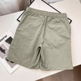 thumbnail image 5 of JoveMarine Men's Quick-Dry Cargo Shorts with Drawstring, Thin Lightweight Sports Shorts for Outdoor, Running and Daily Casual Wear Green L, 5 of 6