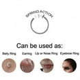 thumbnail image 2 of Non Piercing Spring Hoop w/ Beach Ball Bead, 2 of 6