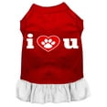 thumbnail image 4 of Dog Dress, Screen Printed, "I Heart You", 4 of 11