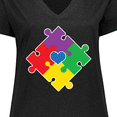 thumbnail image 4 of Inktastic Autism Awareness Month Puzzle Women's Plus Size V-Neck T-Shirt, 4 of 5