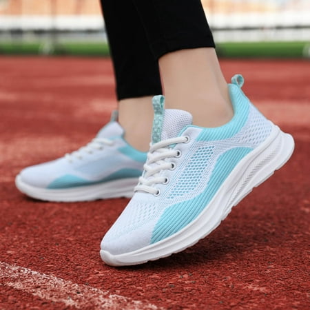 

Sneakers Women s Shoes Colorblock Casual Shoes Fly Woven Hollow Breathable Fashion Flat Lace Up Sport Shoes