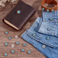 thumbnail image 5 of 20 Sets Turquoise Buttons 12mm Decorative Screw Back Buttons Vintage Western Style Green Turquoise for Leather Screw DIY Leather Craft Bags Decor, 5 of 8