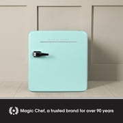 Magic Chef Refrigerator, Metal Mint, 18.6 x 17.5 x 19.25 in, 12 v