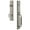 Satin Nickel, variant on Grandeur 841774 Carre Solid Brass Rose Keyed Entry Single Cylinder Full Plate "C" Grip