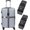 Gray, variant on 2 Pack Blue Adjustable Cross Luggage Straps with 3-Dial Combination Lock & ID Tag Slot (2" W x 165" L), Heavy-Duty Suitcase Belts for Travel