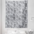 thumbnail image 1 of Floral Tapestry, Vintage Style Grey Tone Poppy Flowers with Flyaway Hand-drawn Petals, Fabric Wall Hanging Decor for Bedroom Living Room Dorm, 5 Sizes, Grey Pale Grey and Black, by Ambesonne, 1 of 1