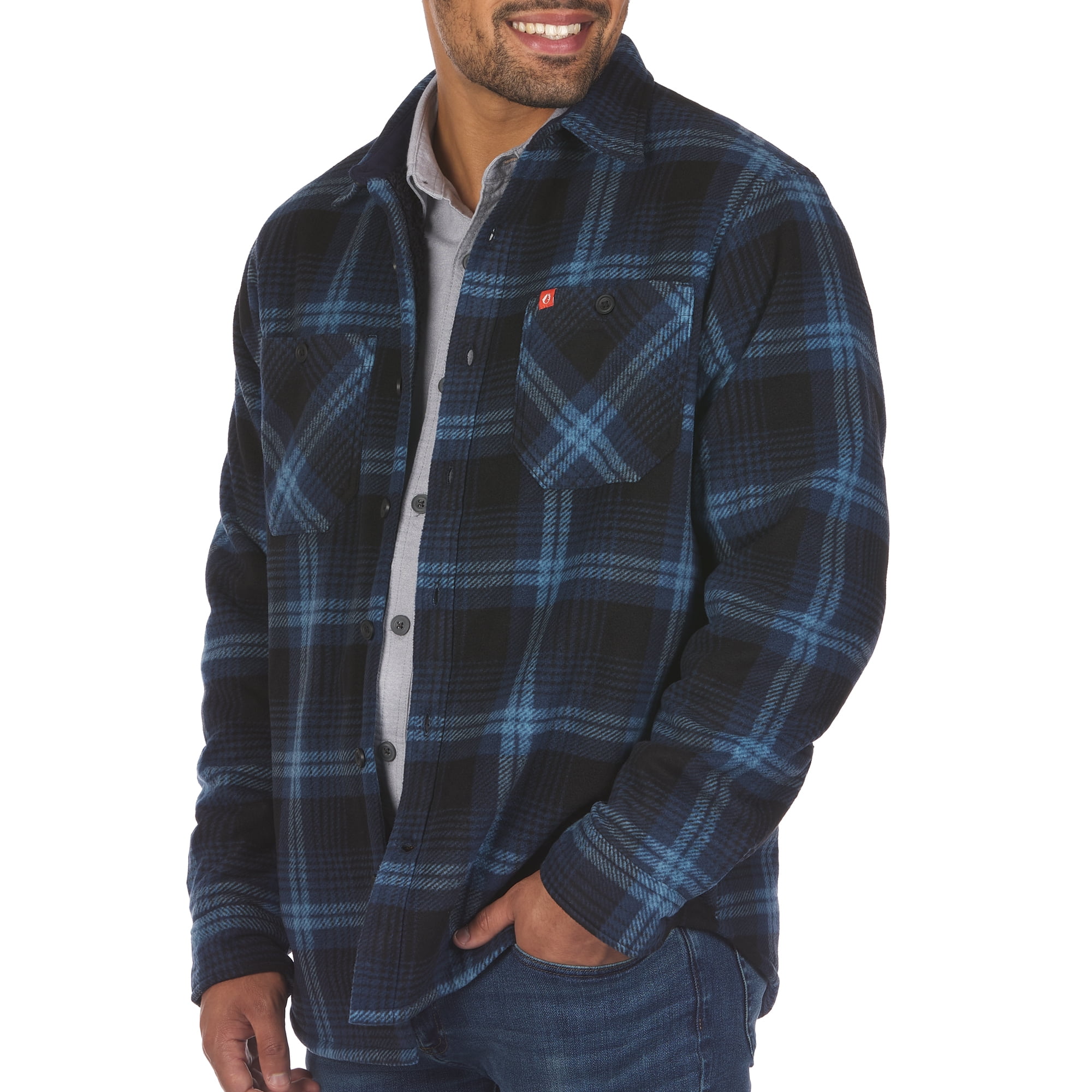 The American Outdoorsman Men's Bonded Polar Fleece Lined Plaid