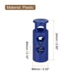 thumbnail image 2 of Unique Bargains 30Pack 4mm Cord Lock Plastic Double Hole Spring Toggle Stoppers, Dark Blue, 2 of 5