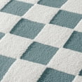 thumbnail image 3 of Exclusivo Mezcla Fleece Blanket Queen, Cozy Lightweight Fuzzy Checkered Blanket for Bed, Suitable for All Season, Slate Blue, 90"x90", 3 of 9
