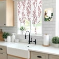 thumbnail image 5 of Red Botanical Balloon Curtains for Bedroom/Front Door/Bathroom, Pastoral Elegant Spring Floral Tie Up Curtains 63 Inch Length Light Filtering Kitchen Curtains Shades for Windows 46"x63", 5 of 8