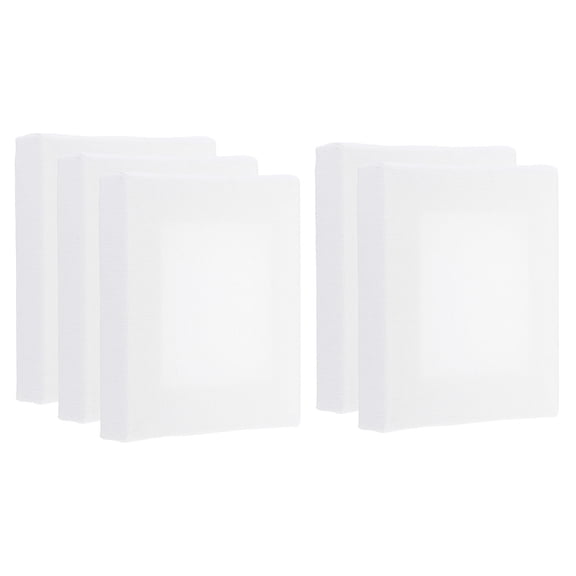 Uxcell Painting Canvas Panels, 5 Pack 4x4 Inch Rectangle Wood Frame Blank Art Board Panels, White