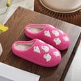 thumbnail image 2 of Leozcaa Slippers for Women Fuzzy Slip-on Slippers Warm Cozy Soft Ghost Print Memory Foam Indoor House Shoes, 2 of 9