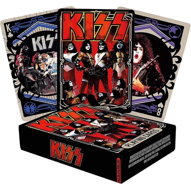 Baraja de cartas con temática de AQUARIUS KISS, tamaño póker