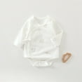 thumbnail image 2 of RUTAYY Boys Girls Jumpsuit Summer Thin Flatskin Triangular Crawling Suit Babies Classic Style, Coffee, 0-2 Months, 2 of 3