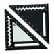 thumbnail image 2 of Regla triangular de 45/90 grados, escuadra de carpintero métrica, portátil para bricolaje Negro, 2 of 9