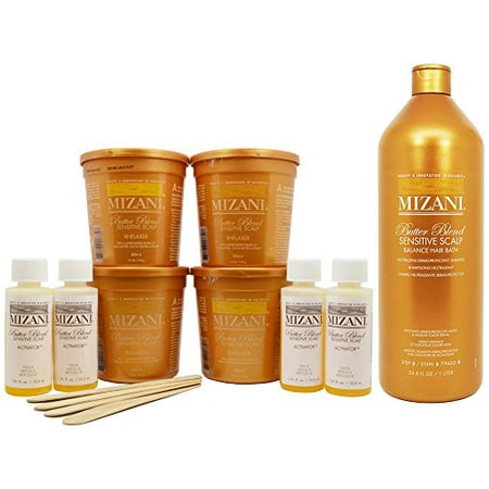 Mizani Butter Blend Relaxer Kit and Sensitive Scalp Balance Hair Bath