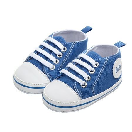 

Kiapeise Baby Girl Boy Shoes High-Top Ankle Canvas Sneaker First Walker Shoes