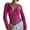 Rosy Tops, variant on KOMOO Women Velvet Hoodie Elastic Waist Flared Pants Long Sleeve Cropped Zip Up Jacket Hooded Sweatshirts with Pockets
