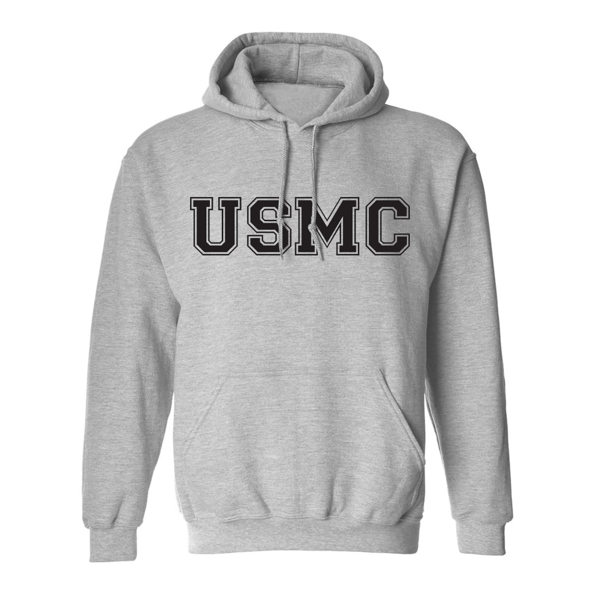 USMC Athletic Marines Hooded Sweatshirt in Gray