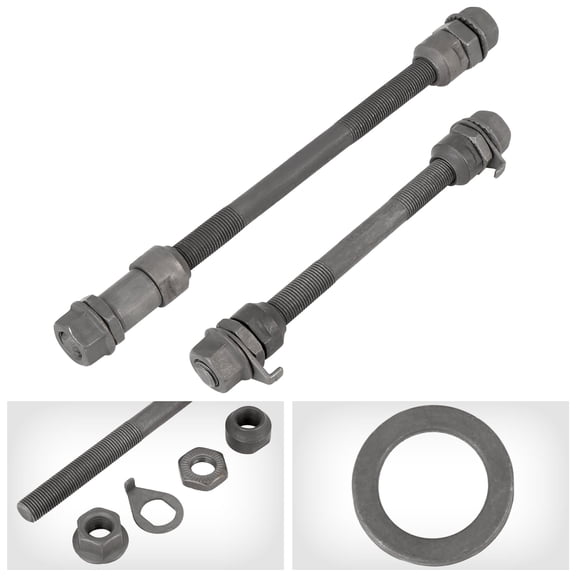 Unique Bargains 1 Set 9.5mm Wheel Hub Axle Front Rear Axle Solid Shaft Black for MTB Bike