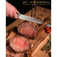 thumbnail image 4 of Kessaku 12-Inch Carving Slicing Knife & 7-Inch Meat Fork Set - Dynasty Series - Forged ThyssenKrupp German HC Steel Granton Edge - G10 Resin Full Tang Handle with Blade Guard, 4 of 11