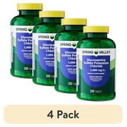 (4 pack) Spring Valley Glucosamine Sulfate Potassium Chloride Dietary Supplement Tablets for Joint Health, 1,000 mg, 200 Count