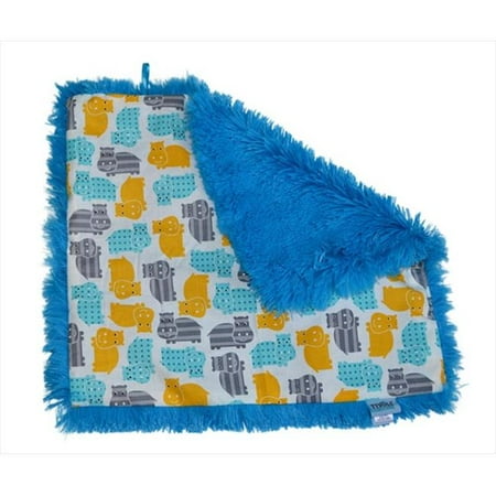 Tivoli Couture CSB 1103 Couture Shagg-e Stroller Blanket, Happy Hippo - grey