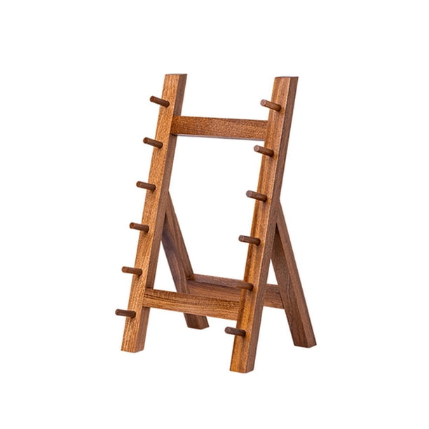 Estante de madera para guardar cuchillos, expositor de cuchillos para armarios, tienda de cocina Marrón de 6 capas