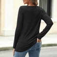 thumbnail image 5 of Women's V Neck Long Sleeve Solid Color Top T Shirt Valentines Day Shirts for Women Miss Long Sleeve Shirts for Women Women Shirt Loose Long Sleeve Compression Shirt Shirt for Women Fashion Light Long, 5 of 5