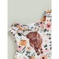 thumbnail image 5 of Cenuakty Baby Girl Summer Jumpsuit Western Floral Cow Print Sleeveless Rompers Pants for Toddler Newborn Infant, 5 of 9