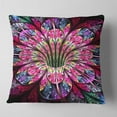thumbnail image 2 of Designart Pink Blue Colorful Flower - Floral Throw Pillow - 18x18, 2 of 5