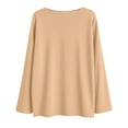 thumbnail image 4 of Miluxas Women's Oversized Baggy Tops Loose Fitting Pullover Casual Blouse T-Shirt Sweater Batwing Sleeve Khaki XL(XL), 4 of 7