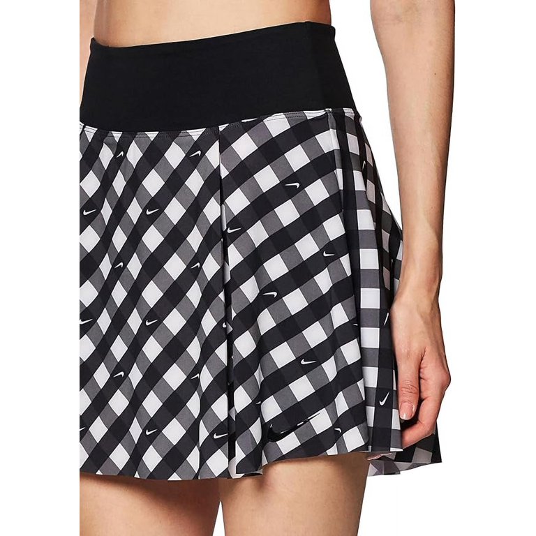 Nike Dri Fit Women's Printed Club Tennis Skort Black/White
