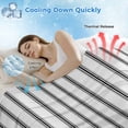 thumbnail image 3 of Black Striped Cooling Blanket, Lightweight Breathable Summer Throw Blanket with Double Sided Cold Effect, Black White Stripes Farmhouse Picnic Beach Blankets Bed Sheet for Hot Sleepers 30"x40", 3 of 8