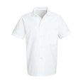 thumbnail image 1 of Camisa de cocinero Diseños de Chef Red Kap 5010 con botones en la parte delantera blanca manga corta mediana, 1 of 1