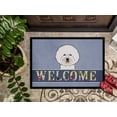thumbnail image 3 of Caroline's Treasures BB1403MAT Bichon Frise Welcome Door Mat, Indoor Rug or Outdoor Welcome Mat 18x27 Doormat , 27"L x, 3 of 4