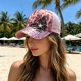 thumbnail image 6 of Women's Baseball Cap, Adjustable Summer Sun Hat With Breathable Mesh Back, Pink, 6 of 6
