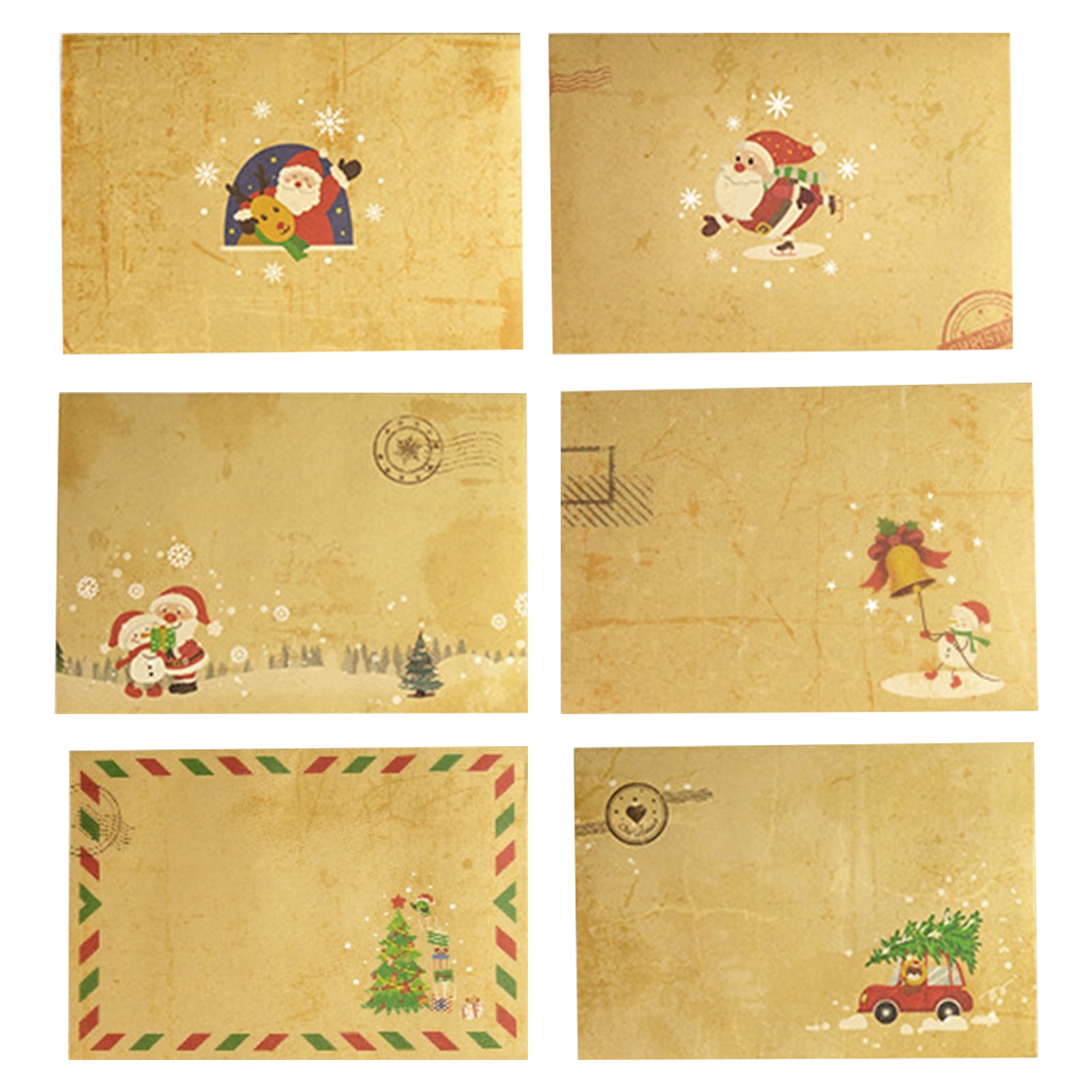 kraft-brief-pad-set-smooth-writing-cartoon-pattern-santa-claus